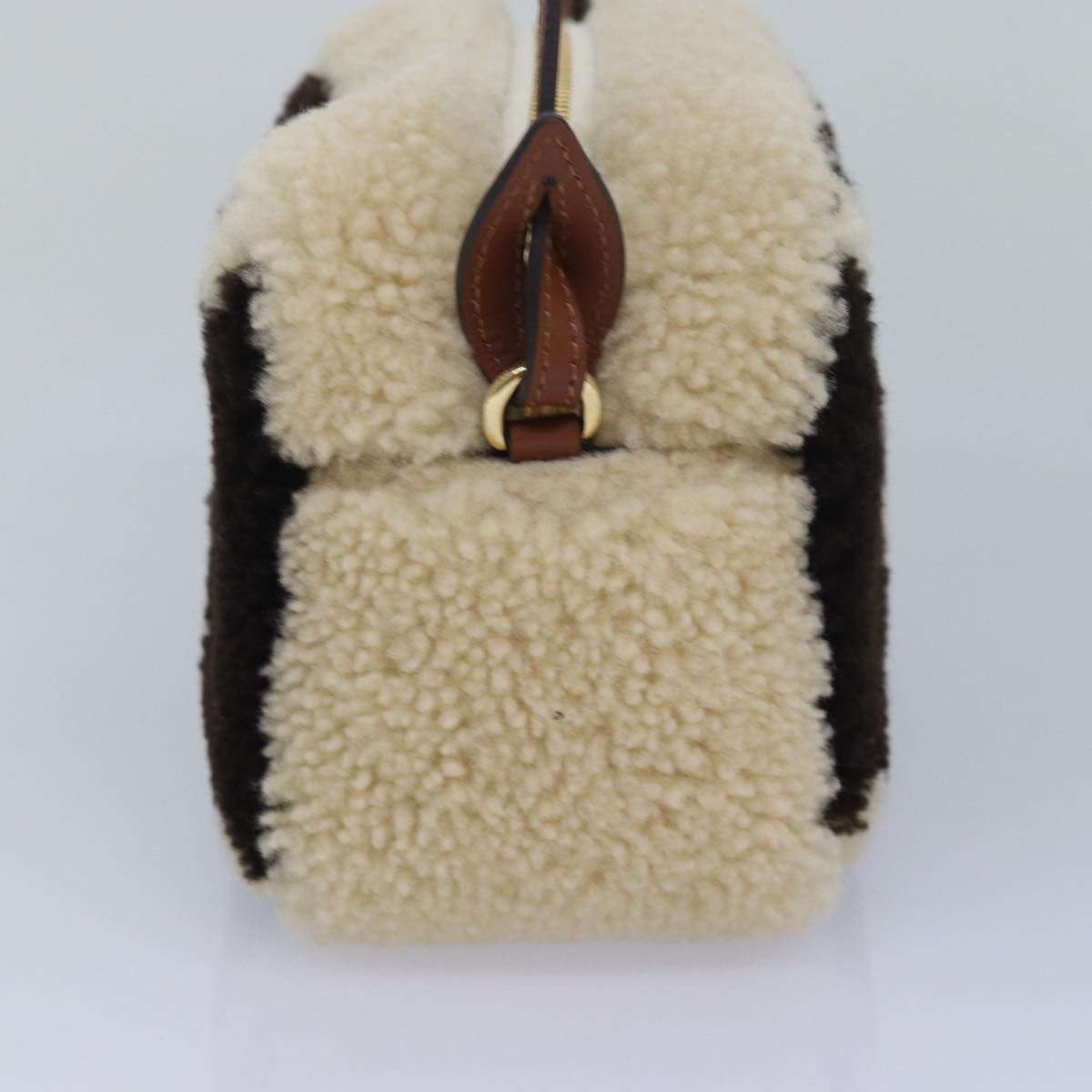 LOUIS VUITTON Monogram Teddy Beach Pouch Beige Black M68599 LV 84395SA