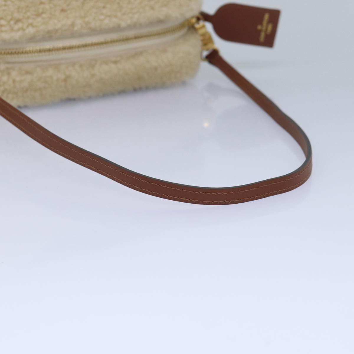 LOUIS VUITTON Monogram Teddy Beach Pouch Beige Black M68599 LV 84395SA