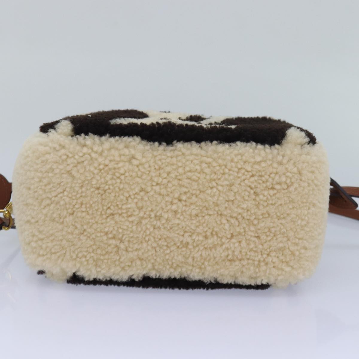LOUIS VUITTON Monogram Teddy Beach Pouch Beige Black M68599 LV 84395SA