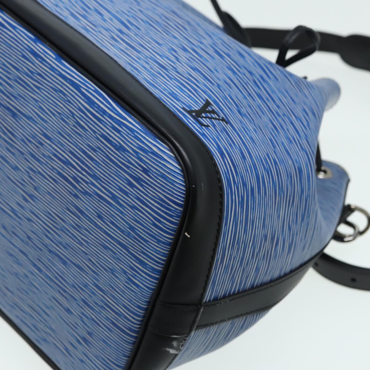 LOUIS VUITTON Epi Denim Petit Noe Shoulder Bag Blue M54636 LV 84402