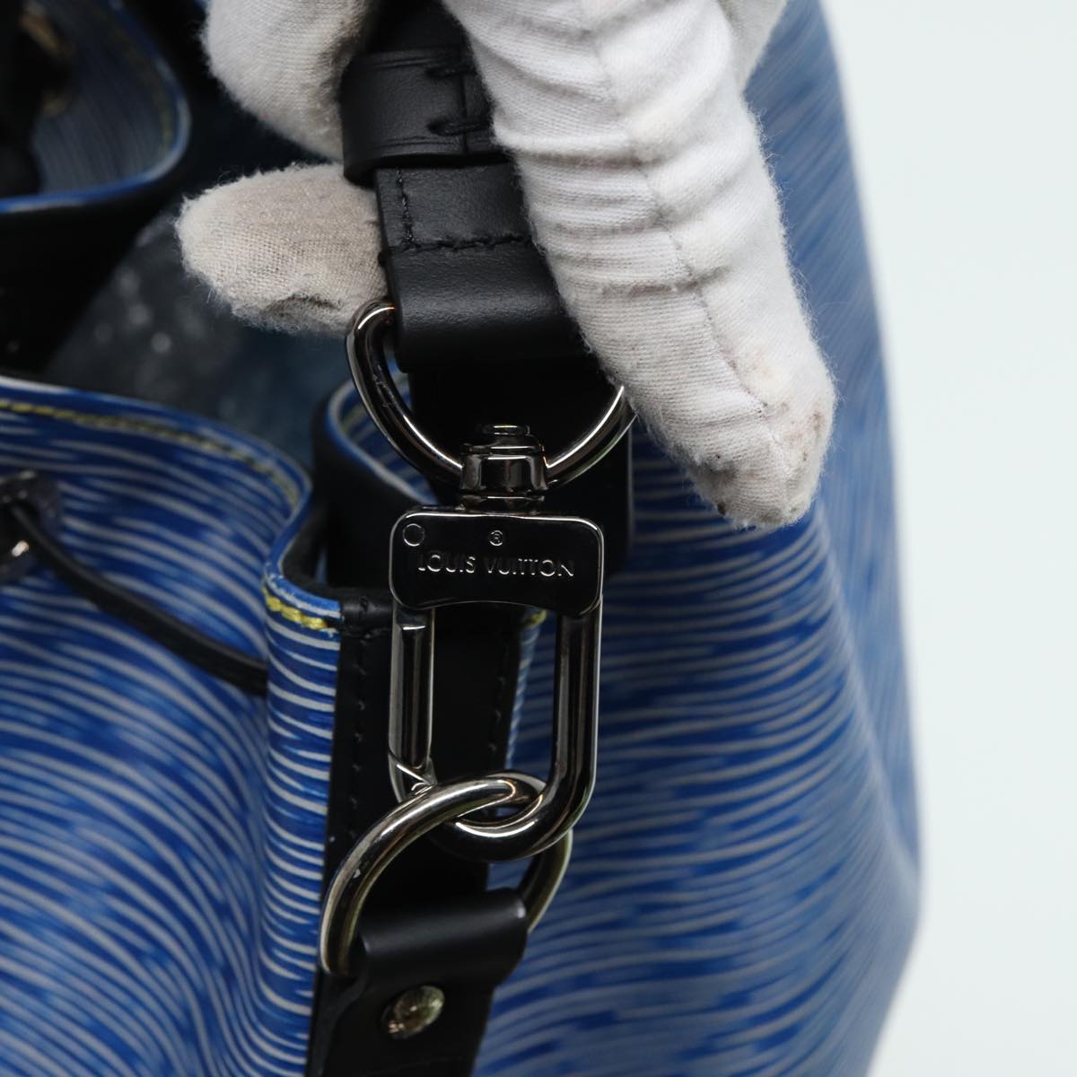 LOUIS VUITTON Epi Denim Petit Noe Shoulder Bag Blue M54636 LV 84402