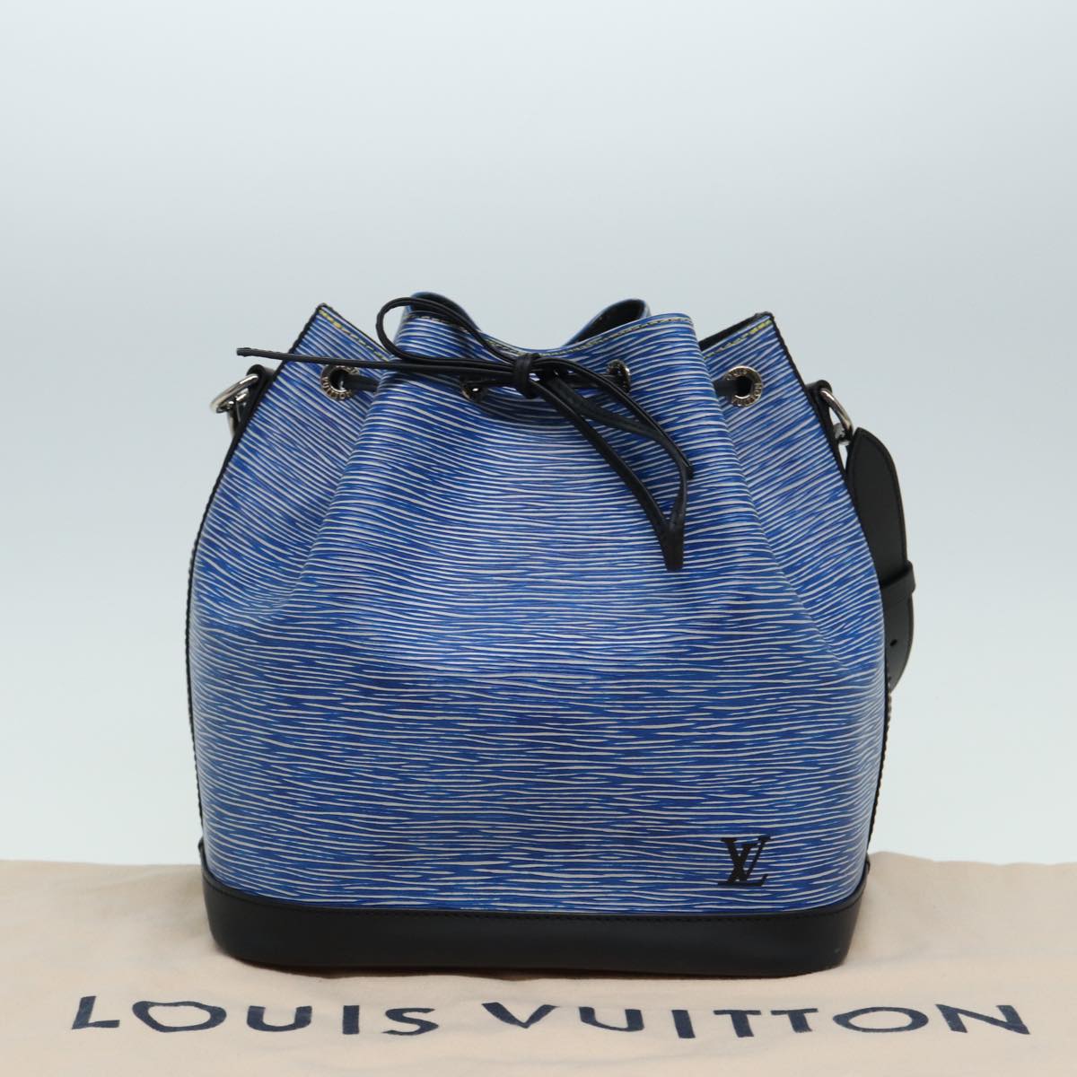 LOUIS VUITTON Epi Denim Petit Noe Shoulder Bag Blue M54636 LV 84402