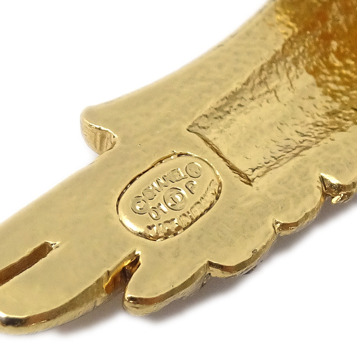 Luxury Chanel 2001 Crystal & Gold Eagle Earrings Clip-On 01P