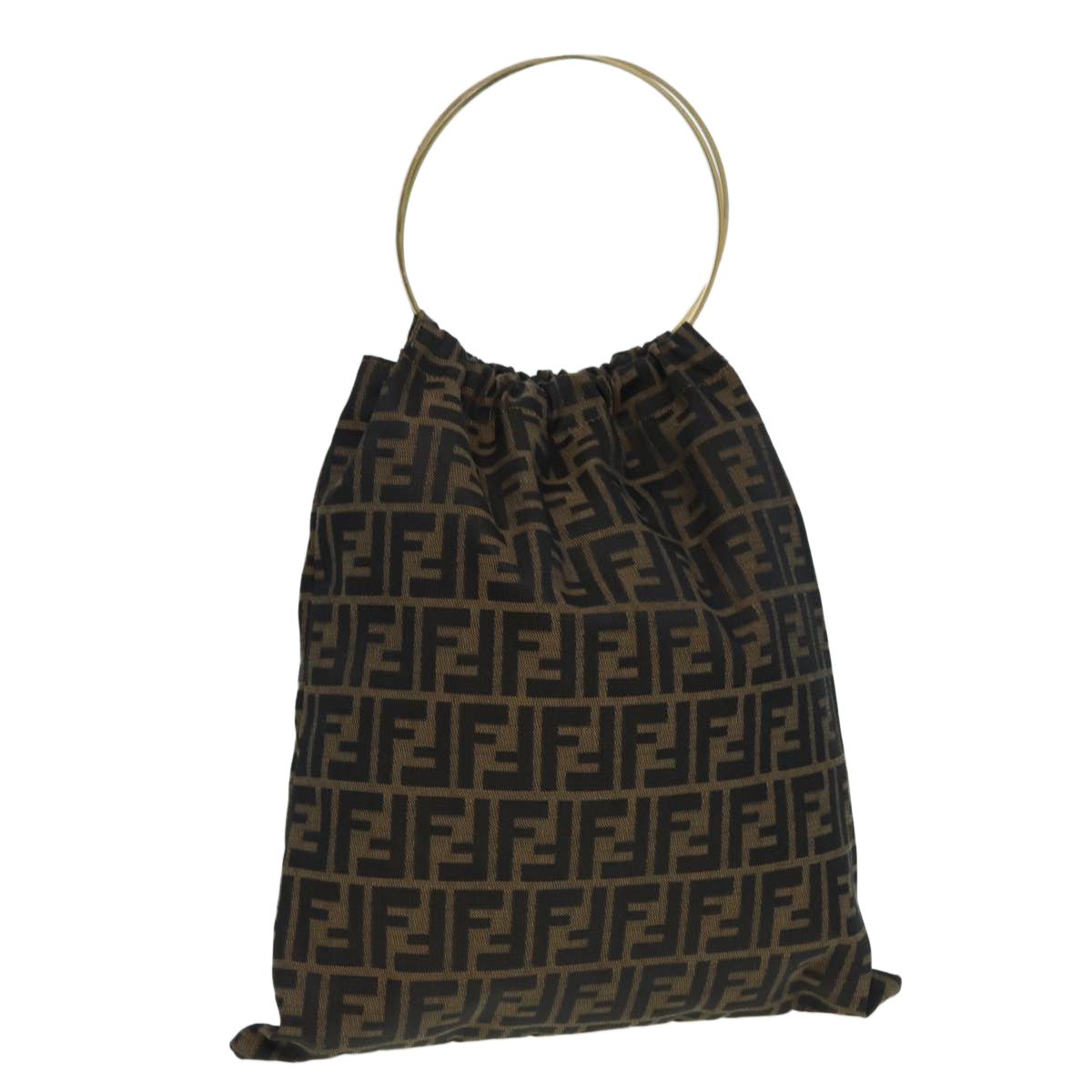 Luxury Fendi Zucca Canvas Hand Bag Brown Black84442