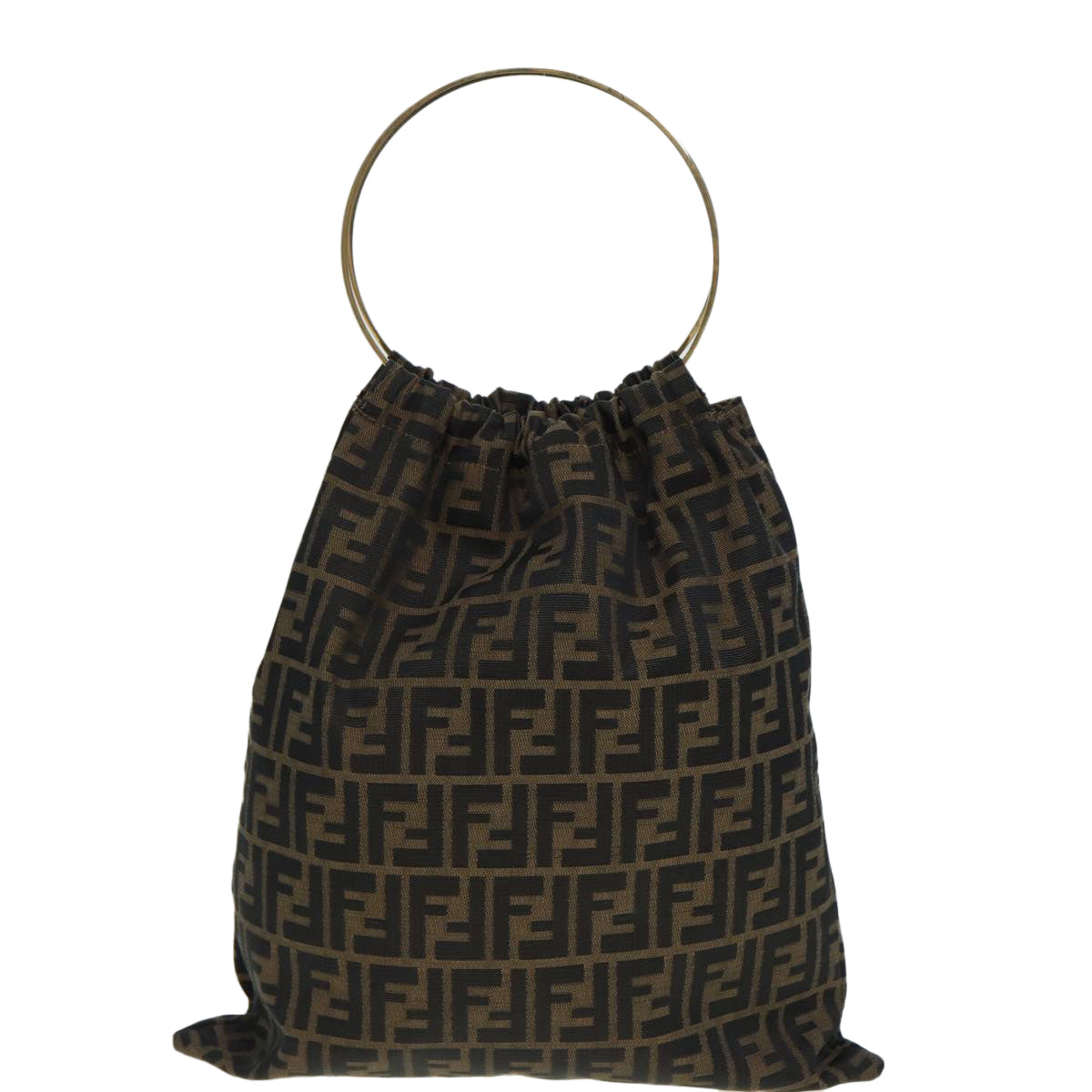 Luxury Fendi Zucca Canvas Hand Bag Brown Black84442