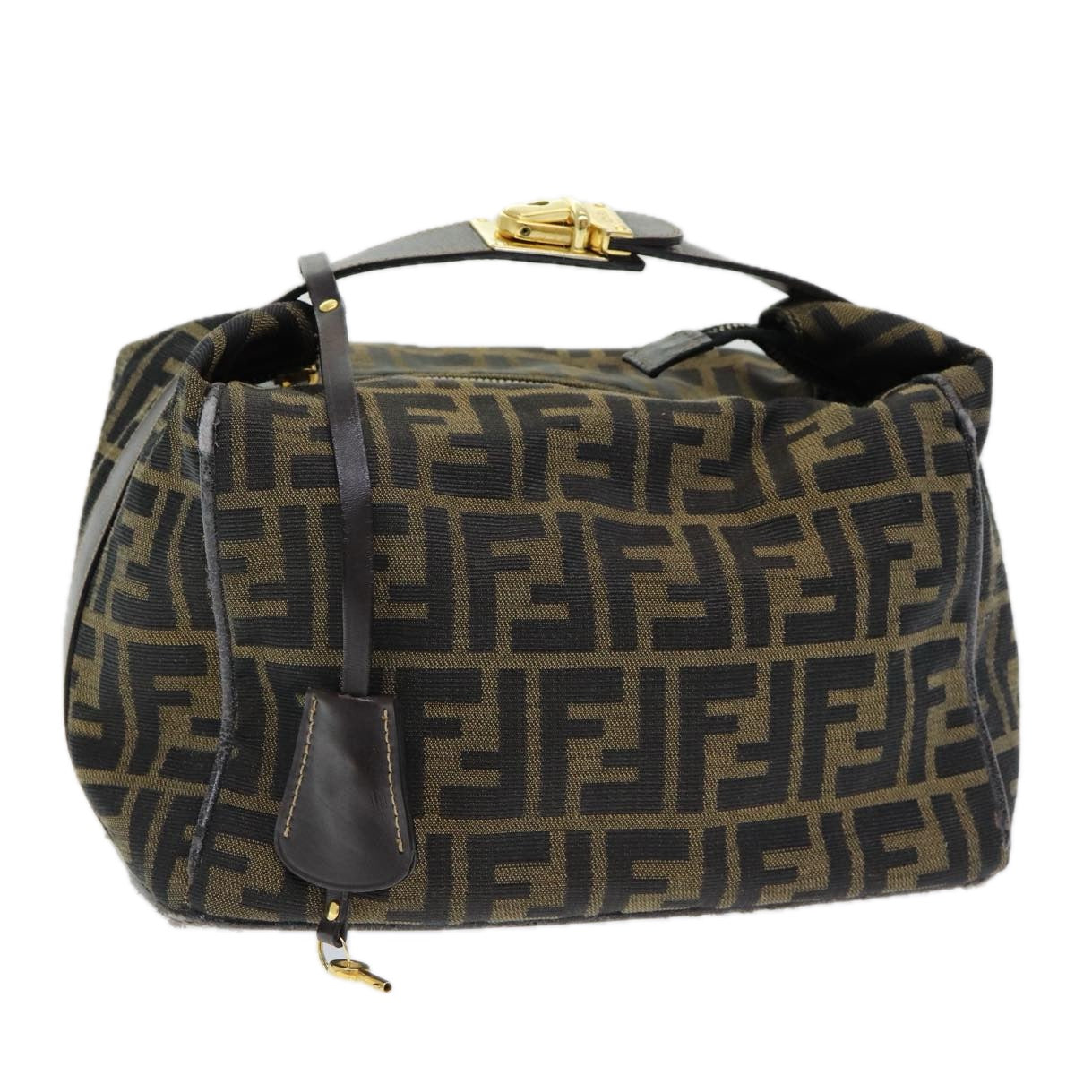 Luxury Fendi Zucca Canvas Vanity Pouch Brown Black84448