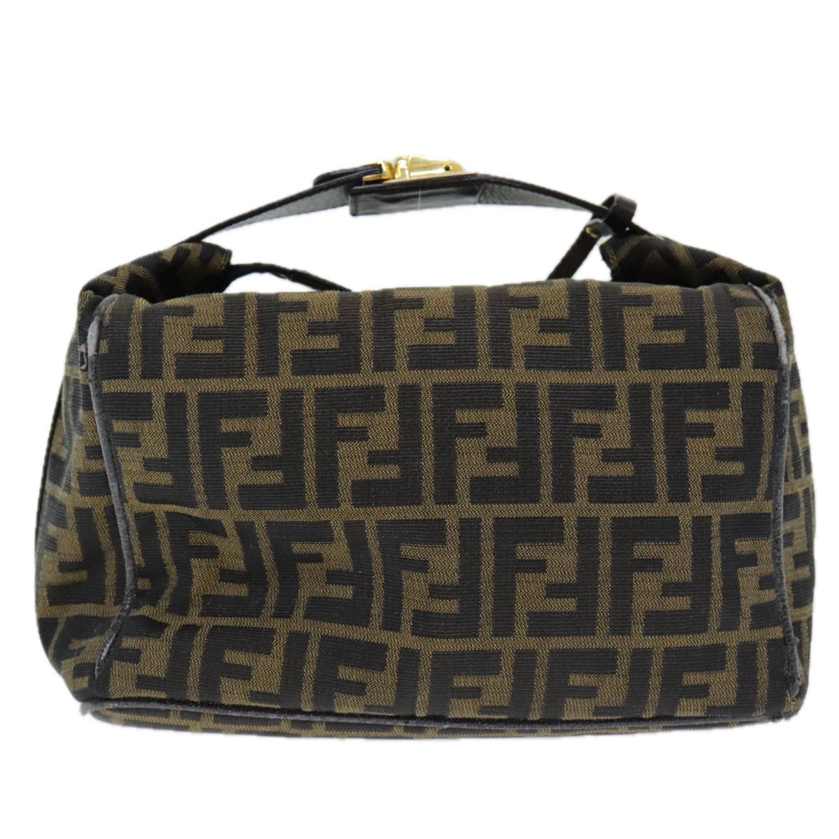 Luxury Fendi Zucca Canvas Vanity Pouch Brown Black84448