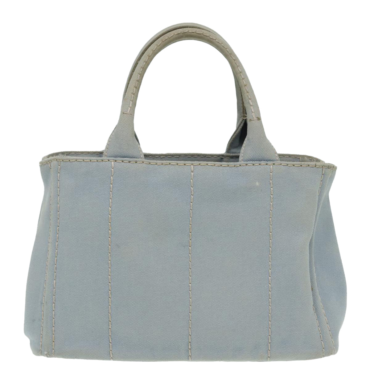Luxury Prada Canapa PM Hand Bag Canvas Light Blue  84449