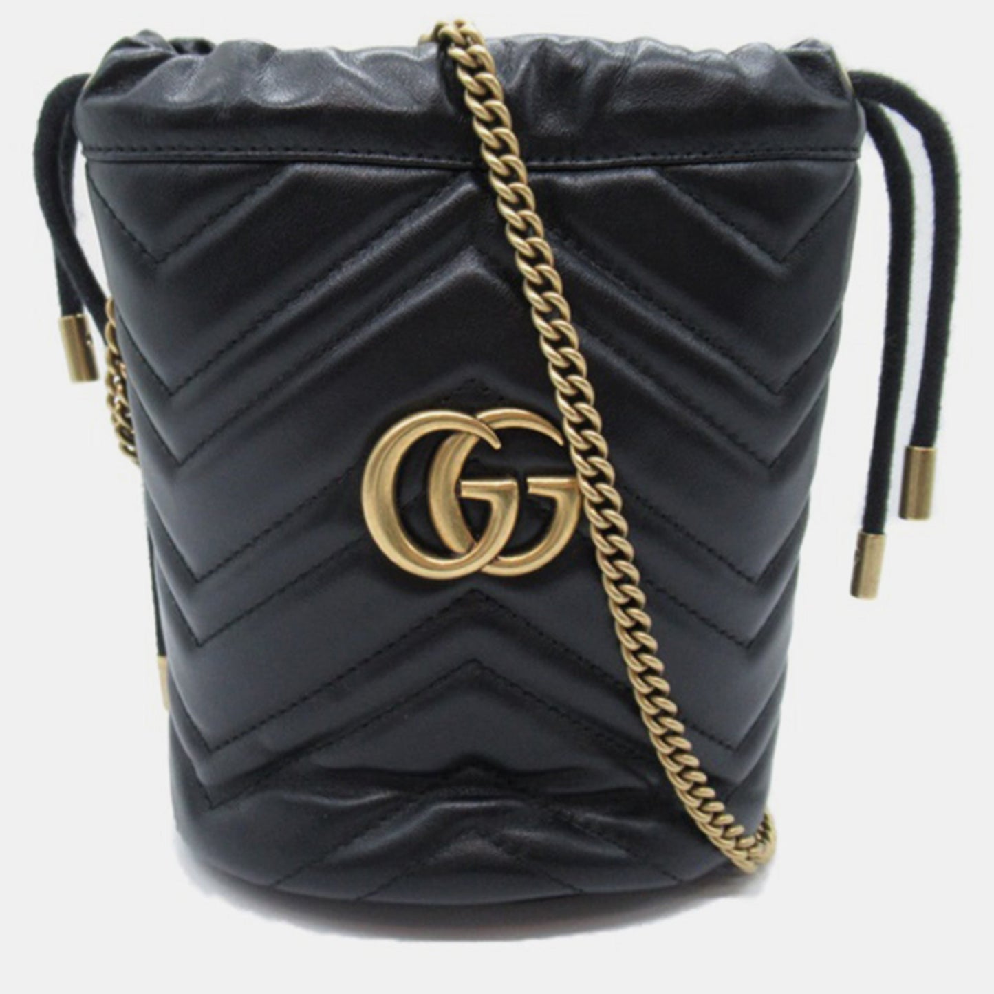 Luxury Gucci Trending 2025 Black Leather Mini GG Marmont Shoulder Bag