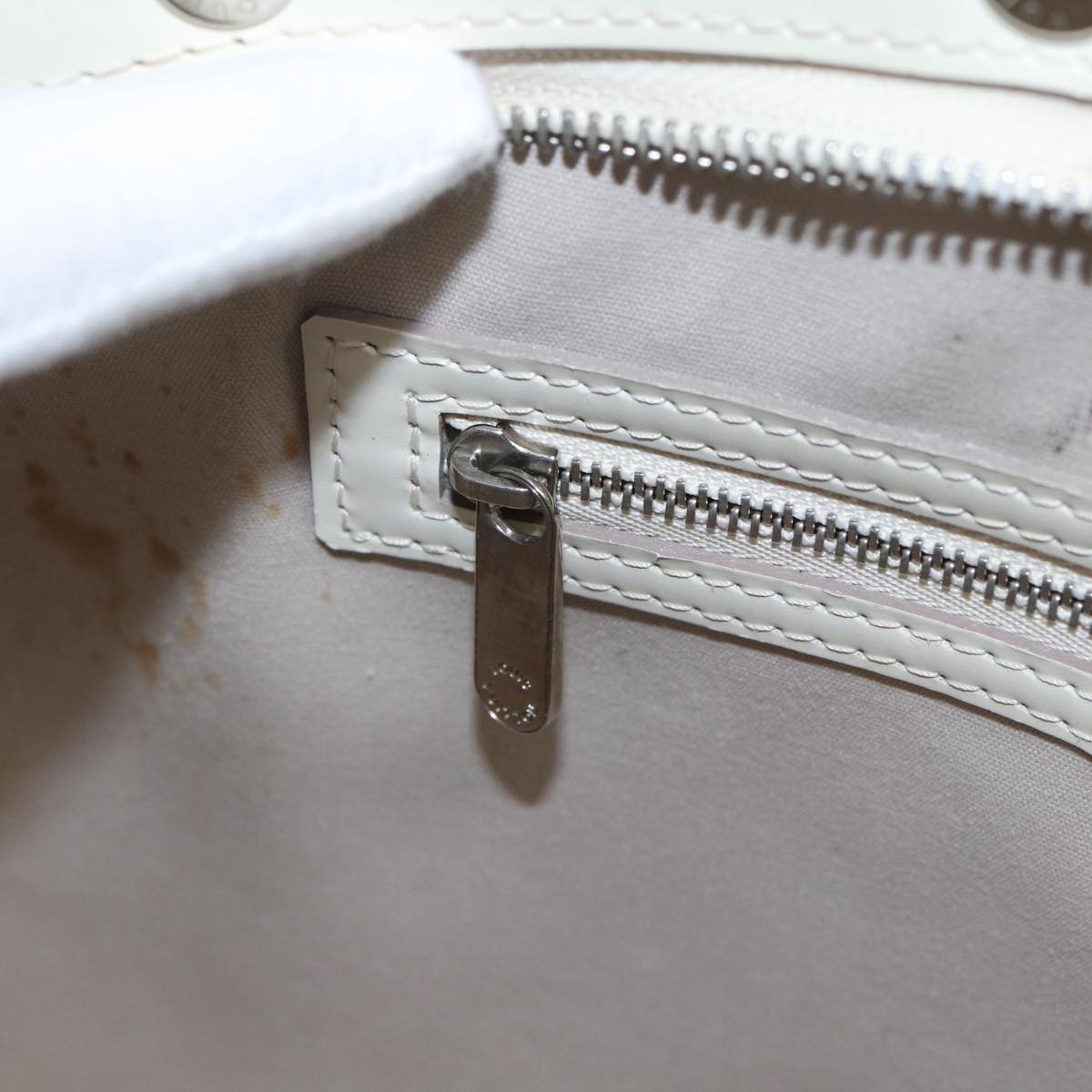 LOUIS VUITTON Epi Blair MM Hand Bag 2way White Yvoire M40330 LV 84482