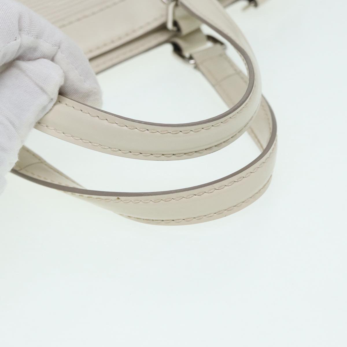 LOUIS VUITTON Epi Blair MM Hand Bag 2way White Yvoire M40330 LV 84482