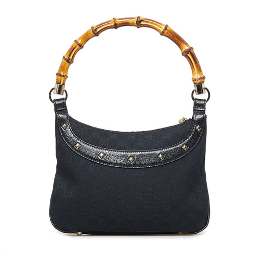 Luxury Gucci GG Canvas Bamboo Anita Handbag