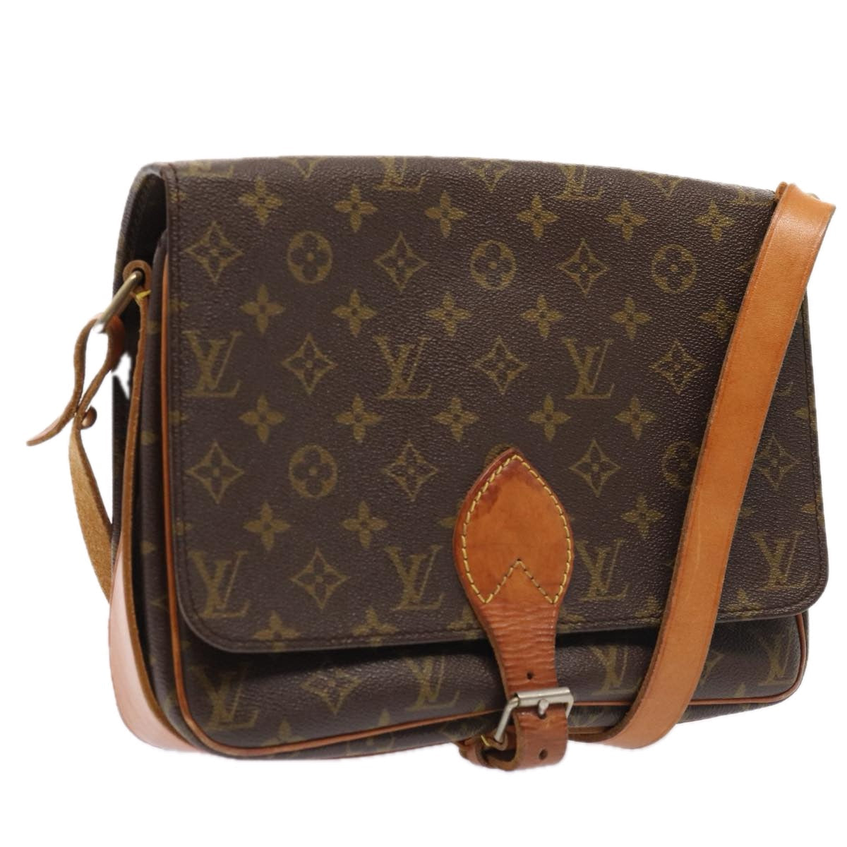 LOUIS VUITTON Monogram Cartouchiere GM Shoulder Bag Vintage M51252 LV 84505