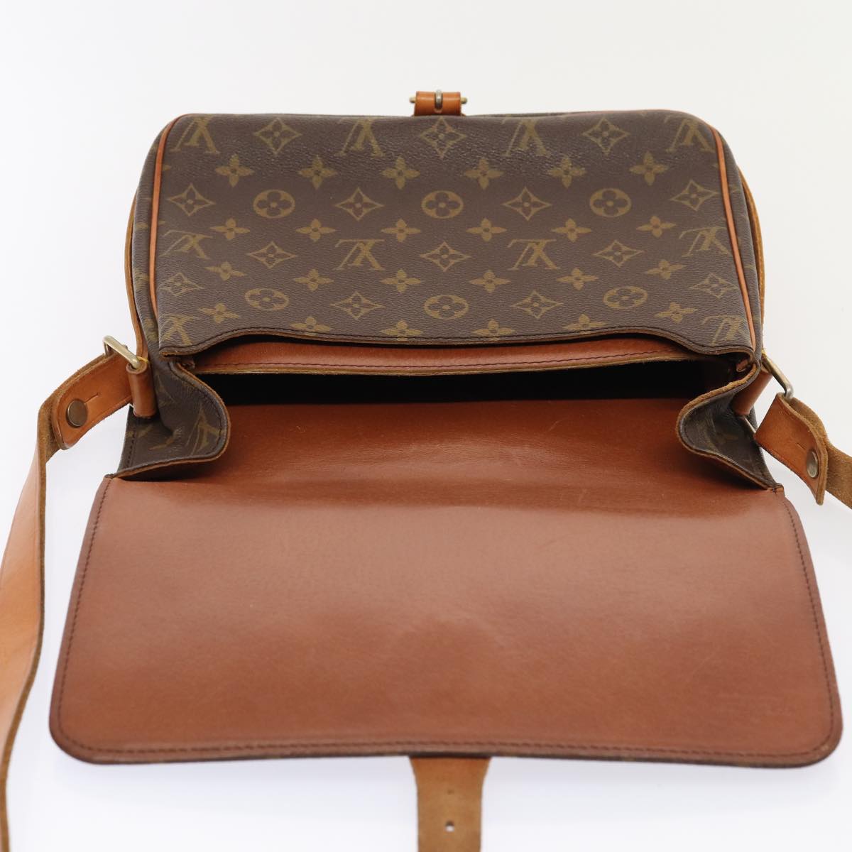 LOUIS VUITTON Monogram Cartouchiere GM Shoulder Bag Vintage M51252 LV 84505