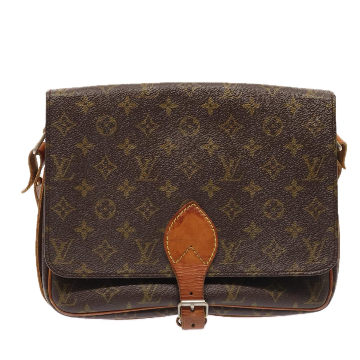 LOUIS VUITTON Monogram Cartouchiere GM Shoulder Bag Vintage M51252 LV 84505