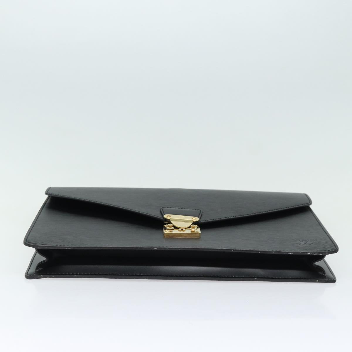 LOUIS VUITTON Epi Porte Documents Bandouliere Black M54462 LV 84523