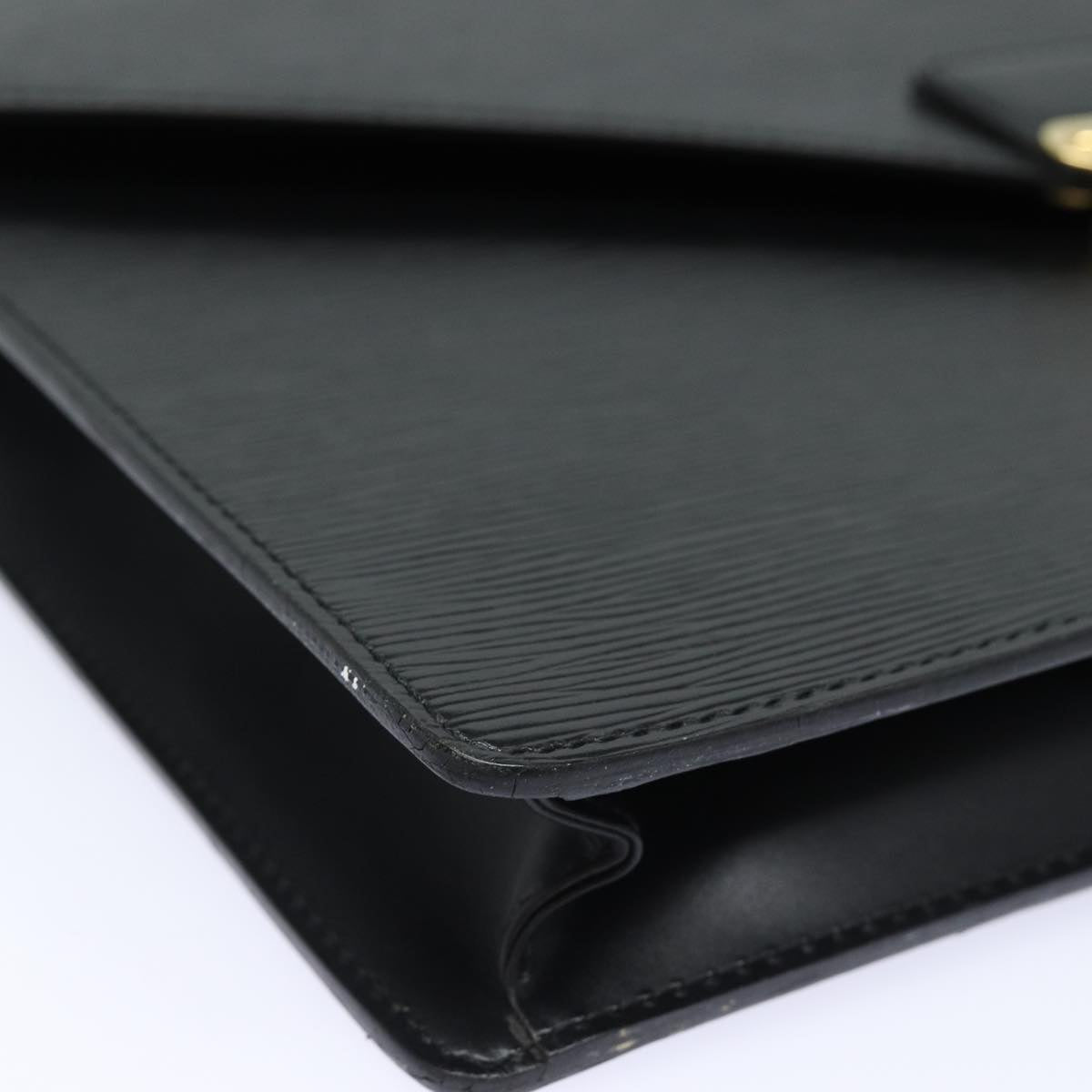 LOUIS VUITTON Epi Porte Documents Bandouliere Black M54462 LV 84523