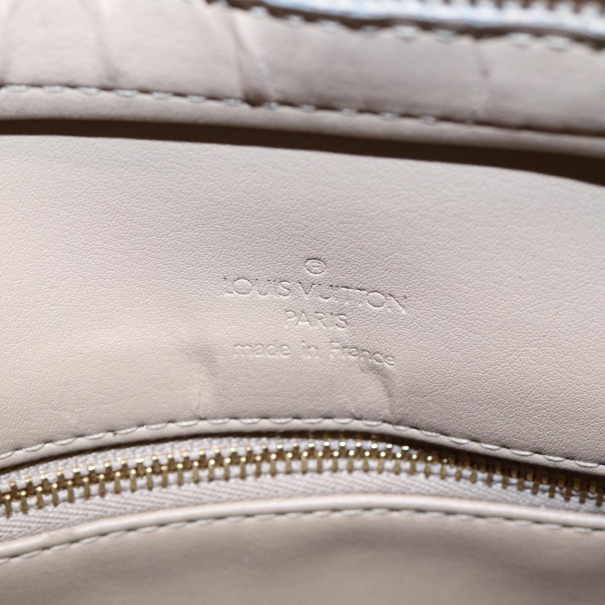LOUIS VUITTON Monogram Vernis Houston Hand Bag Beige M91004 LV 84536