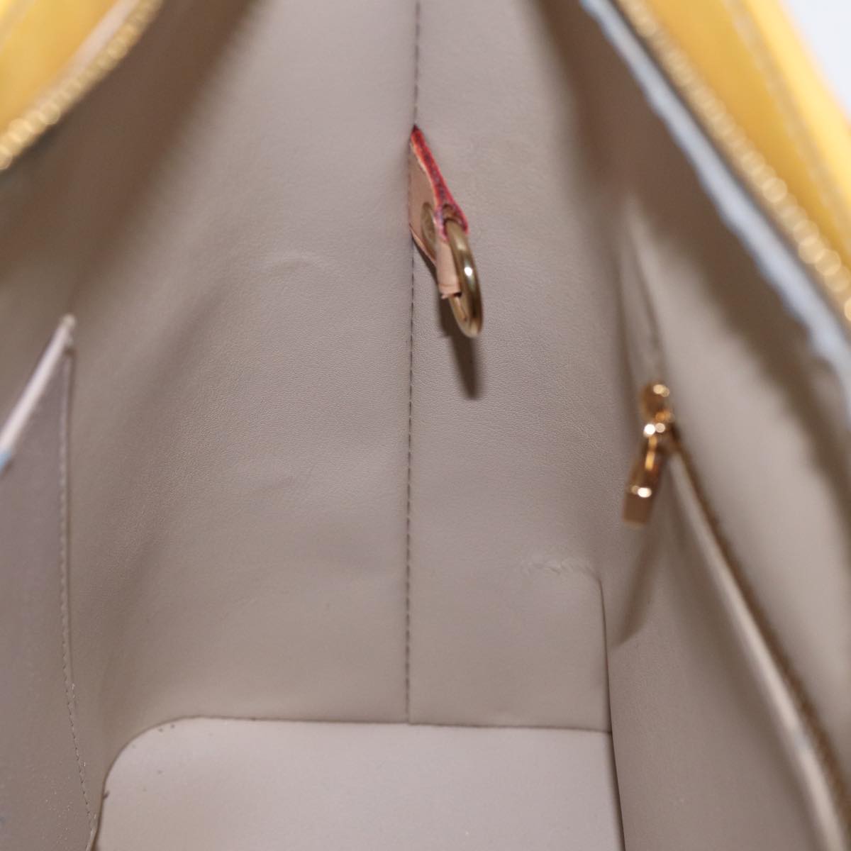 LOUIS VUITTON Monogram Vernis Houston Hand Bag Beige M91004 LV 84536