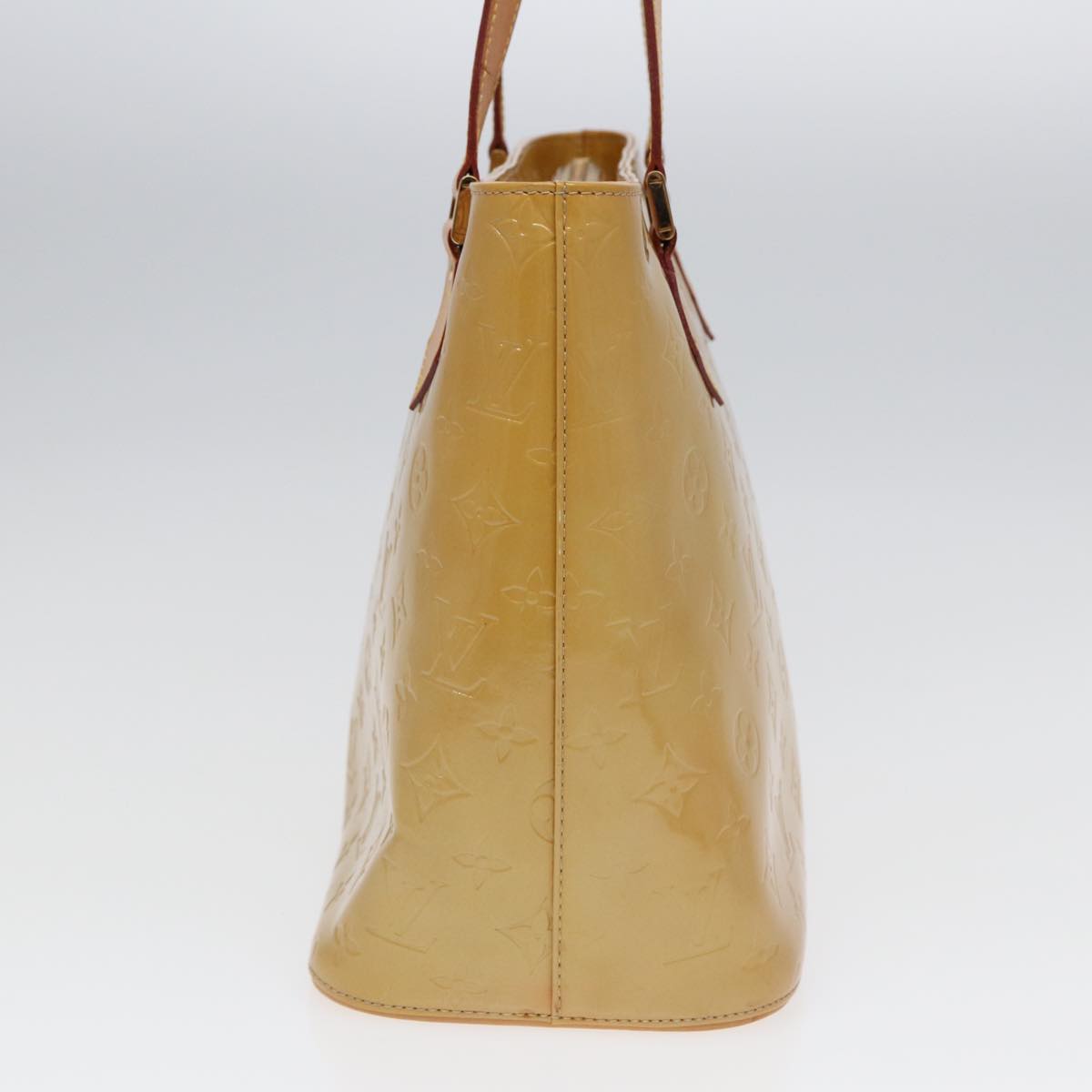 LOUIS VUITTON Monogram Vernis Houston Hand Bag Beige M91004 LV 84536