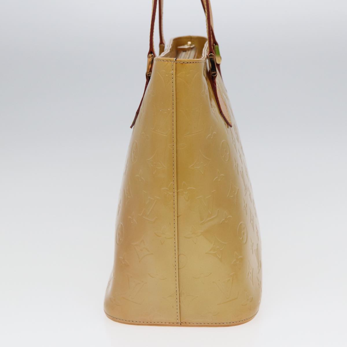 LOUIS VUITTON Monogram Vernis Houston Hand Bag Beige M91004 LV 84536