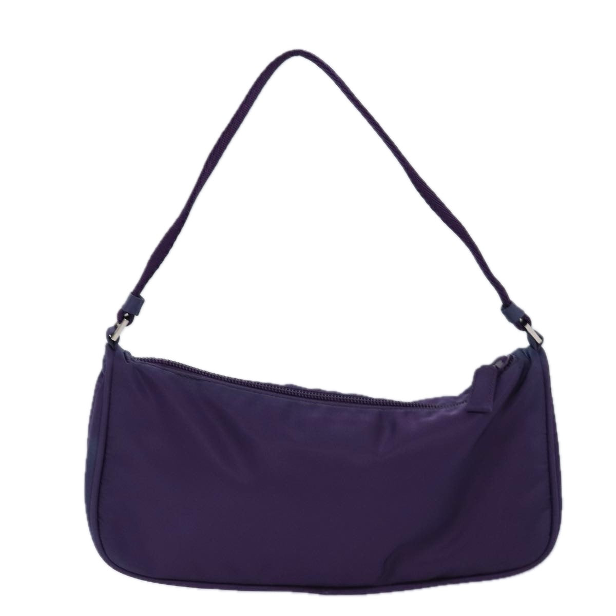 Luxury Prada Accessory Pouch Nylon Purple Silver  84541