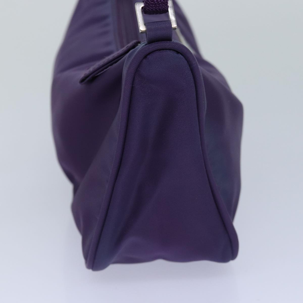 Luxury Prada Accessory Pouch Nylon Purple Silver  84541