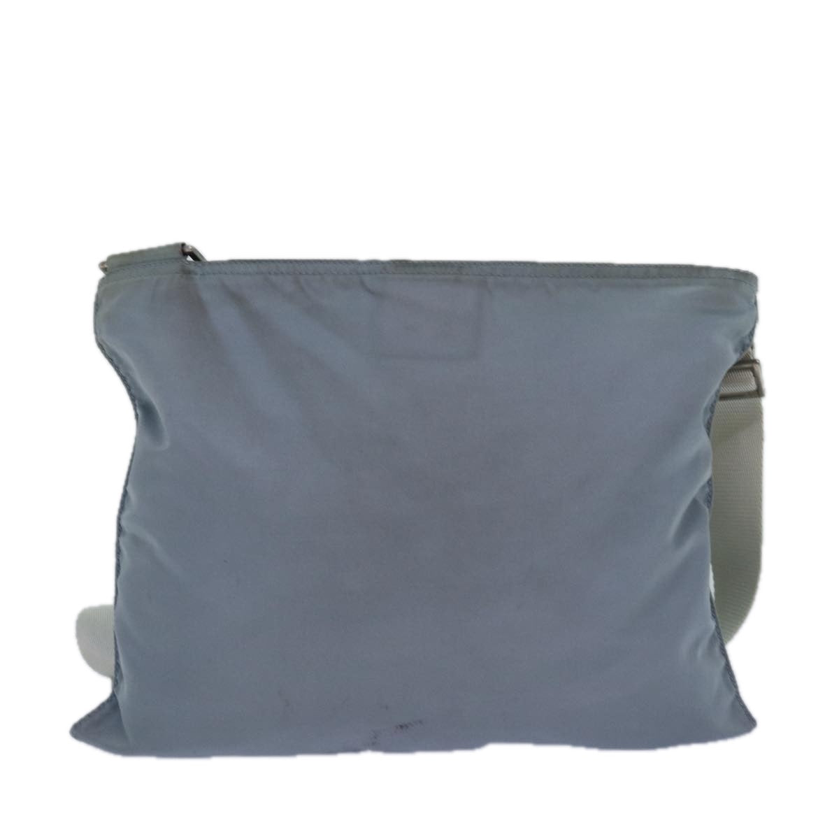 Luxury Prada Shoulder Bag Nylon Light Blue Silver  84542