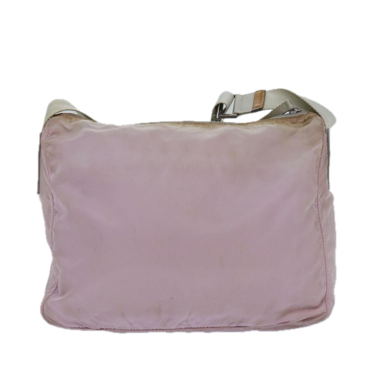 Luxury Prada Shoulder Bag Nylon Pink Silver  84543