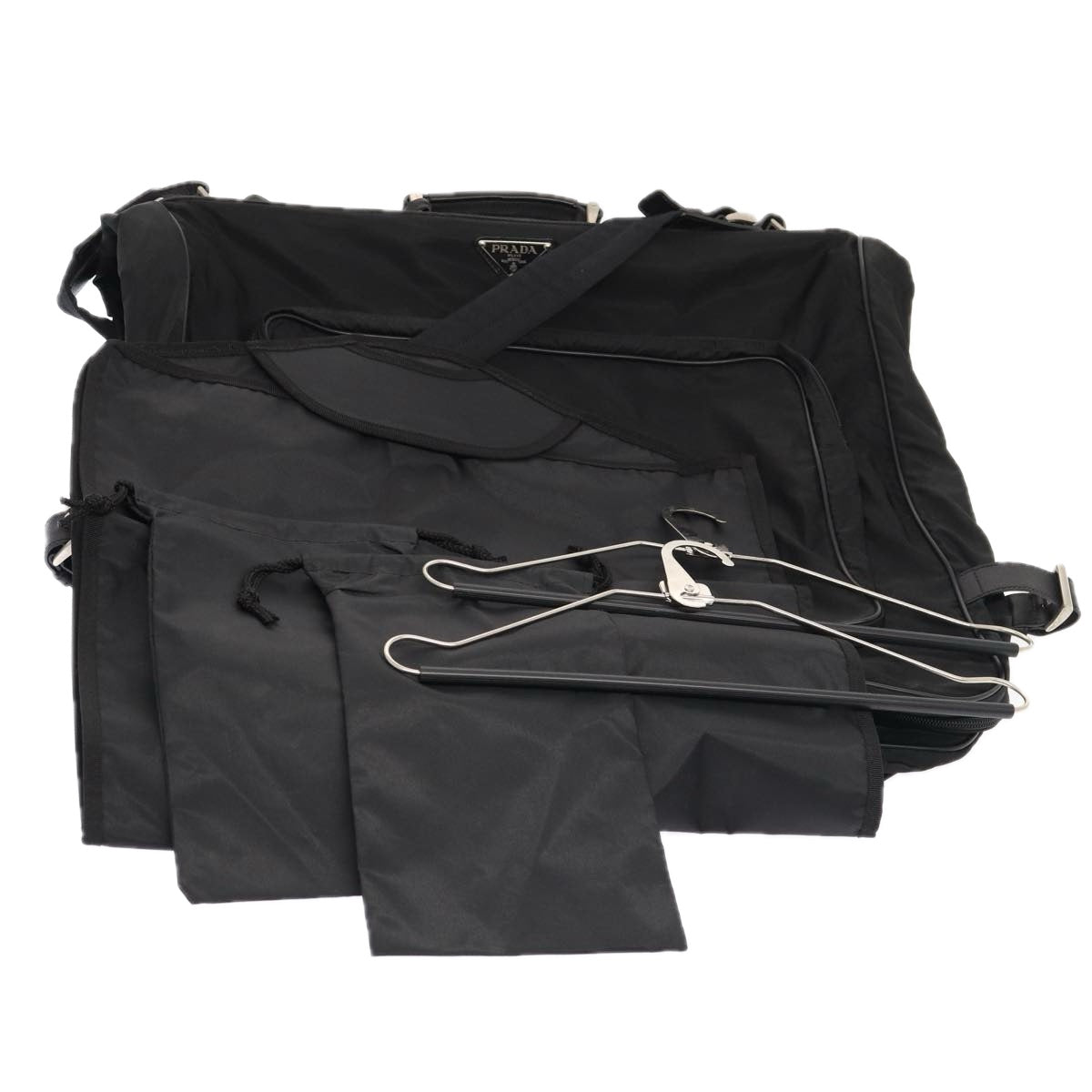 Luxury Prada Garment Cover Nylon Black Silver  84549