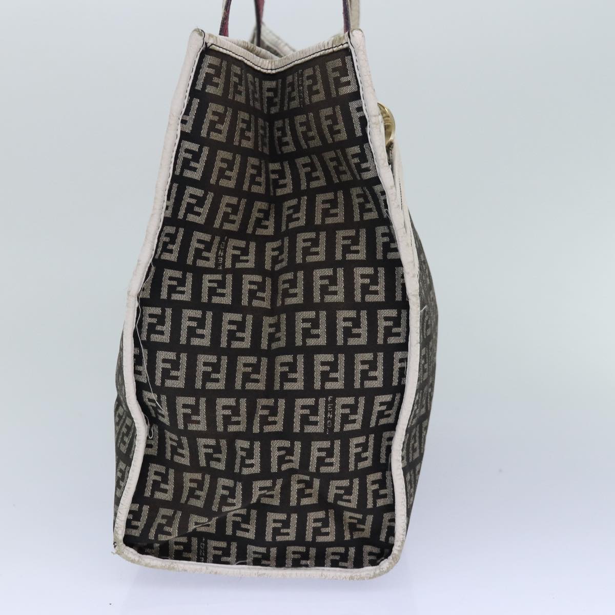 Luxury Fendi Zucchino Canvas Tote Bag Brown Gold84553