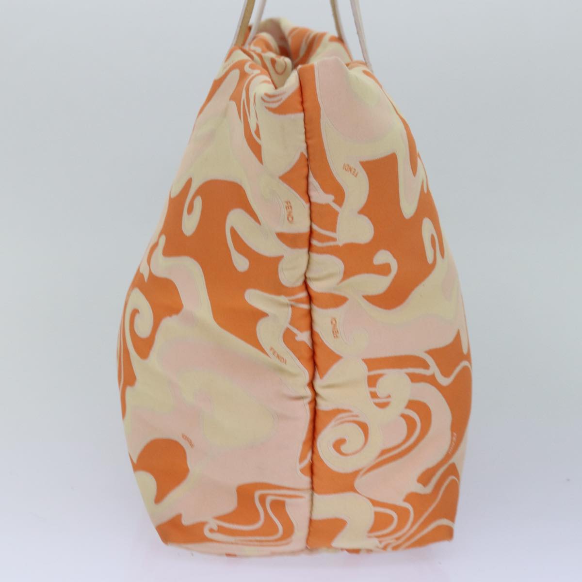 Luxury Fendi Tote Bag Canvas Orange Gold84555