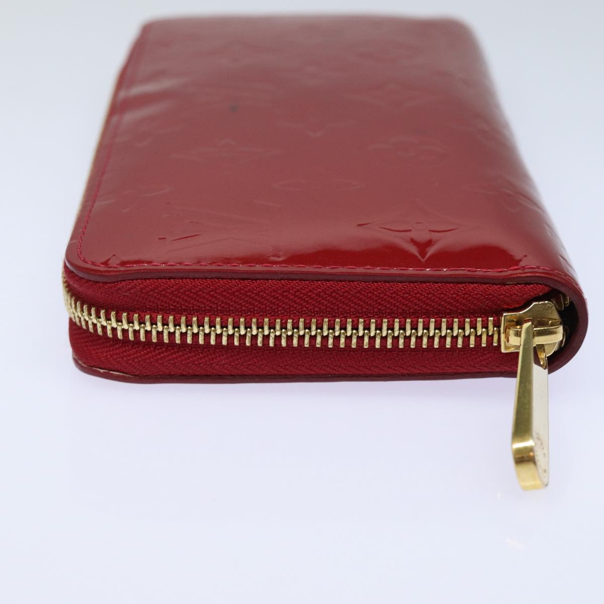 LOUIS VUITTON Monogram Vernis Zippy Wallet Long Wallet Red M91981 LV 84592