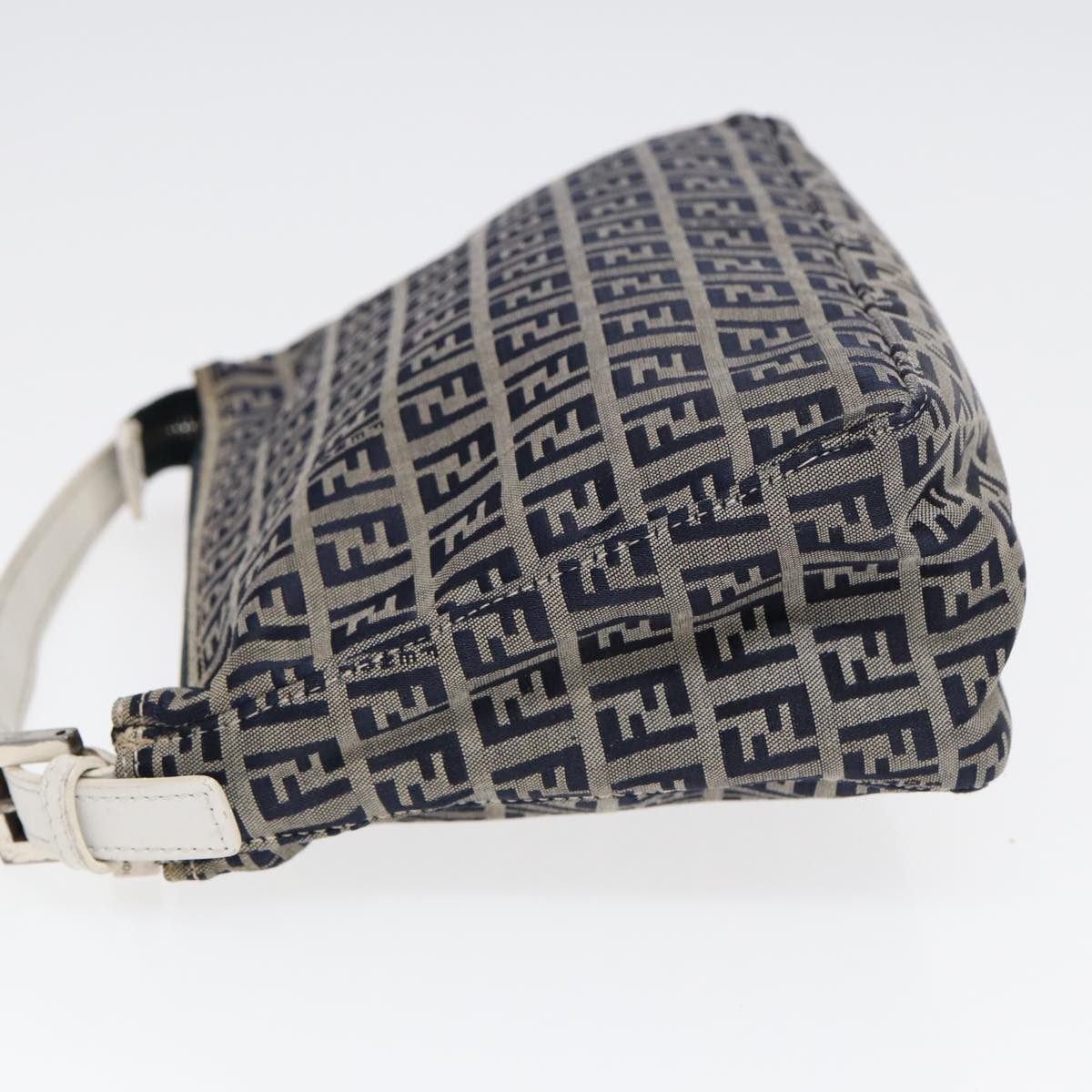 Luxury Fendi Zucchino Canvas Accessory Pouch Navy84615