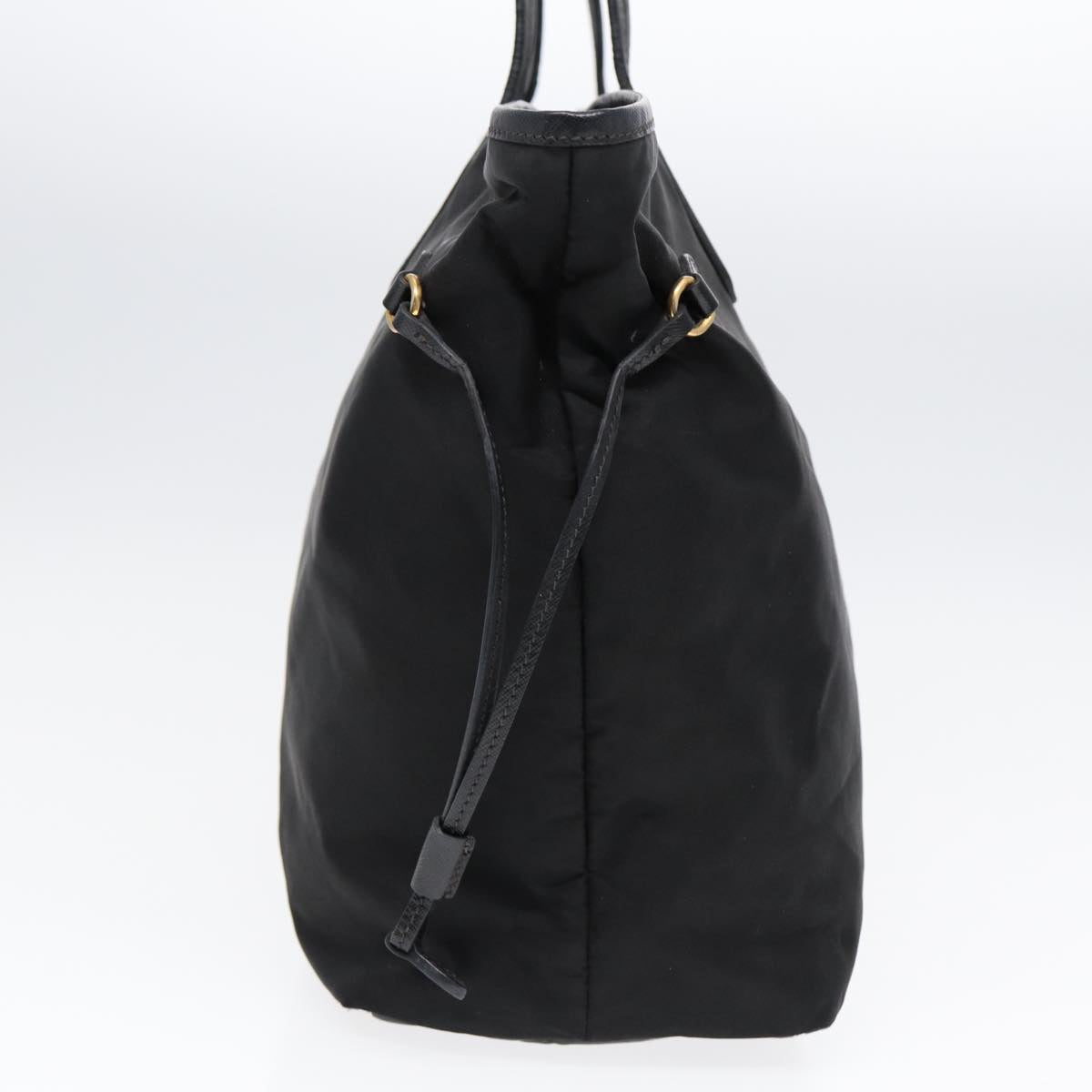 Luxury Prada Tote Bag Nylon Black Gold  84619