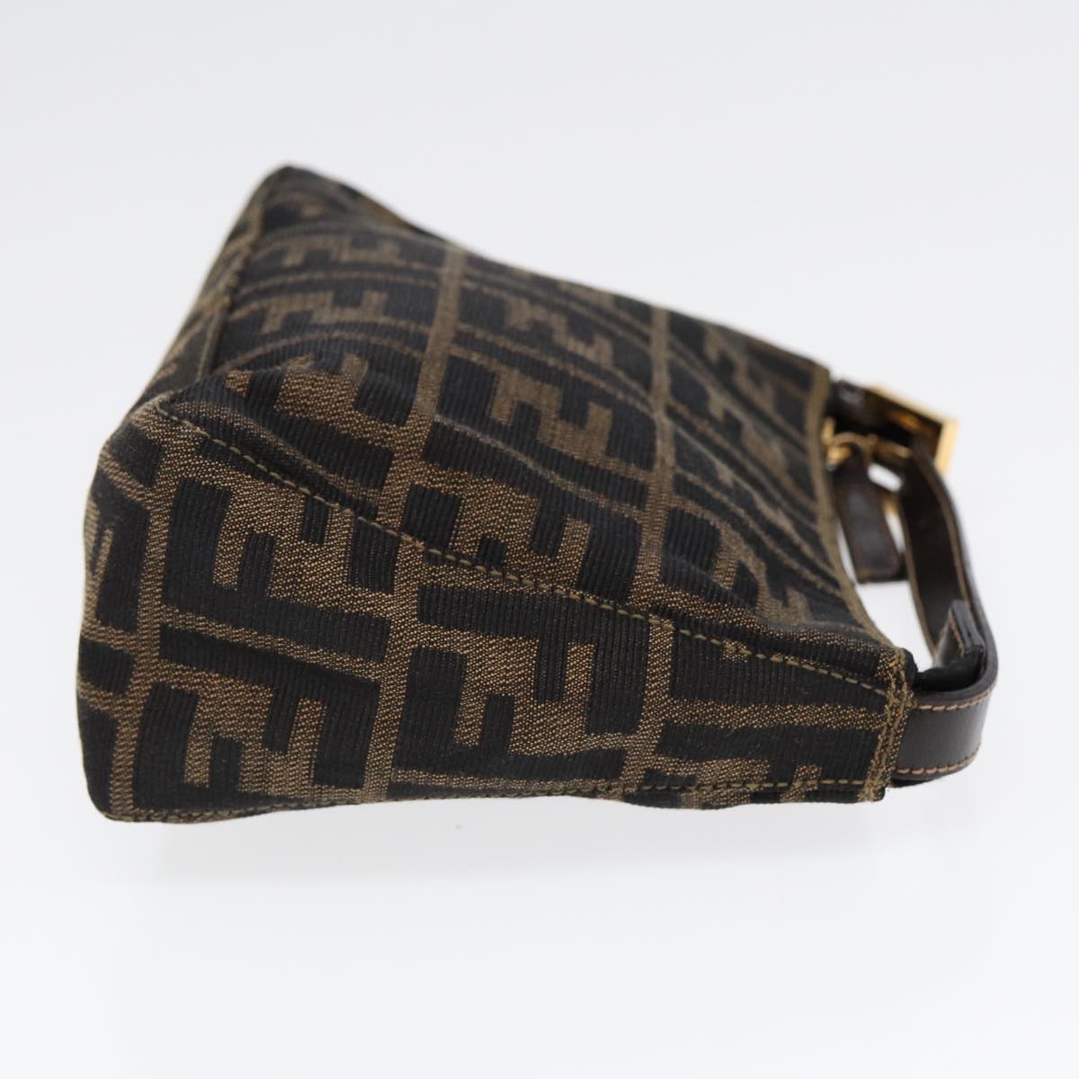 Luxury Fendi Zucca Canvas Hand Bag Brown Black gold84622