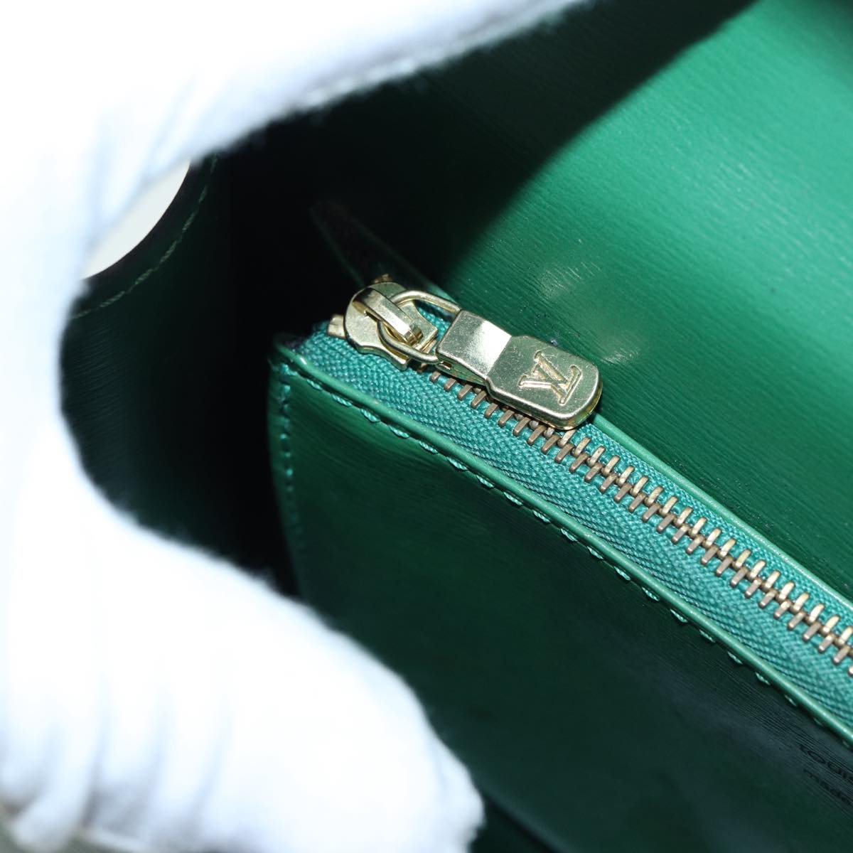 LOUIS VUITTON Epi Malesherbes Hand Bag Green M52374 LV 84626