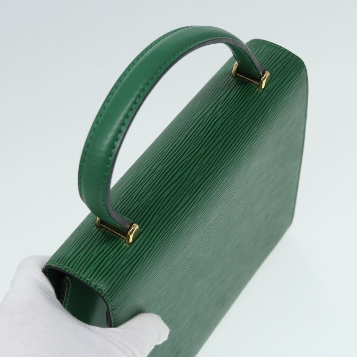 LOUIS VUITTON Epi Malesherbes Hand Bag Green M52374 LV 84626