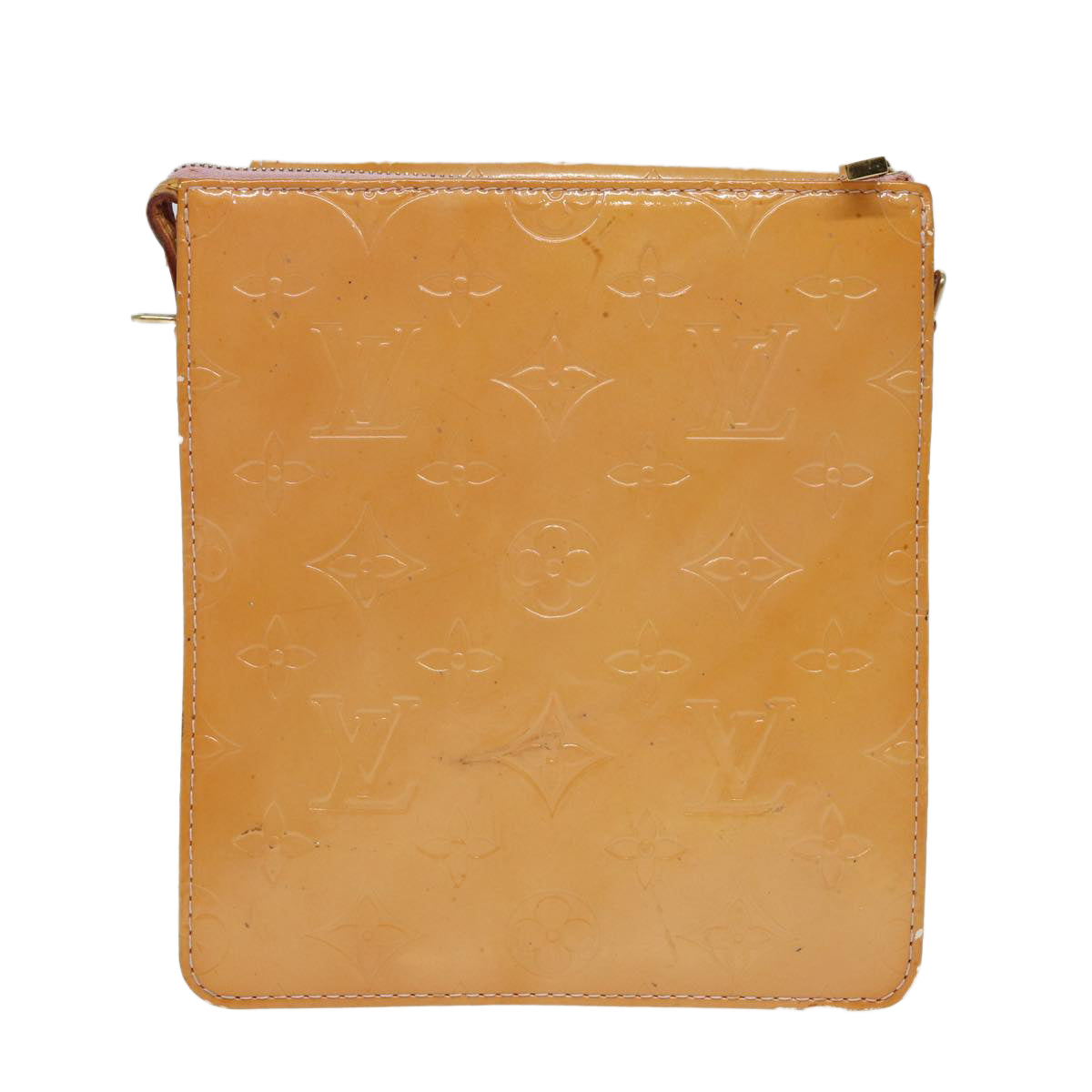 LOUIS VUITTON Monogram Vernis Motto Pouch Marshmallow Pink M91312 LV 84628