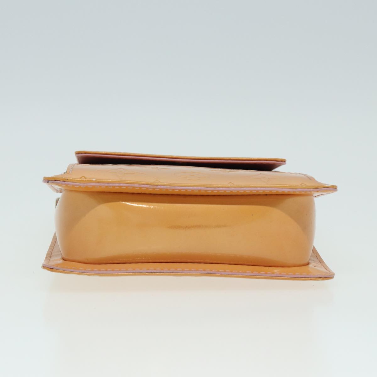 LOUIS VUITTON Monogram Vernis Motto Pouch Marshmallow Pink M91312 LV 84628