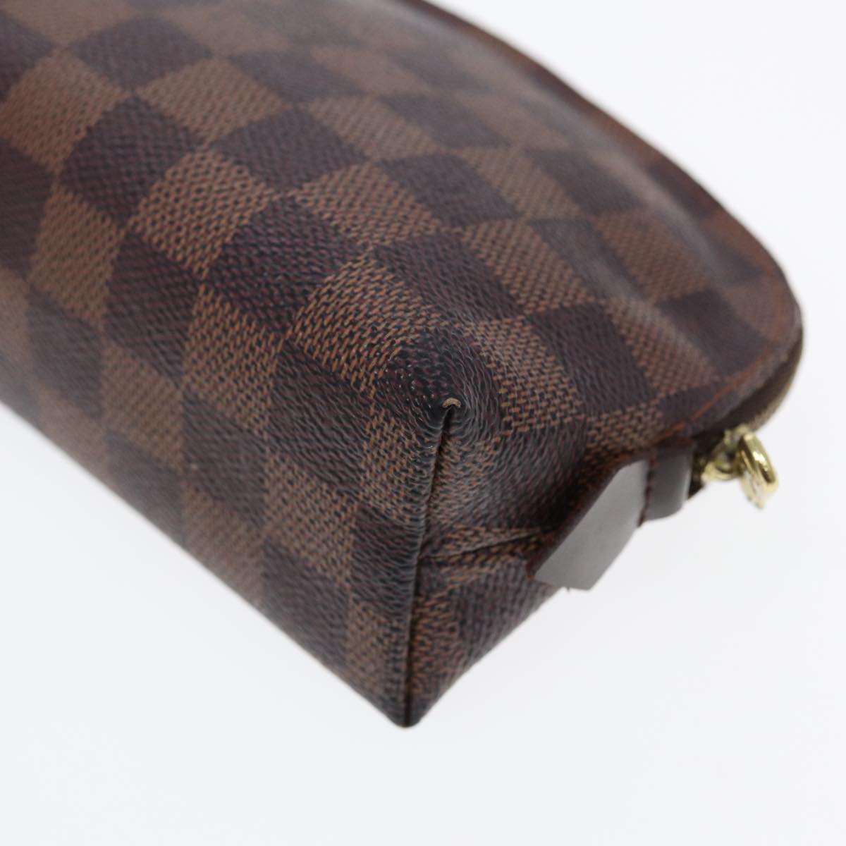LOUIS VUITTON Damier Ebene Pochette Cosmetic PM Pouch N47516 LV 84632