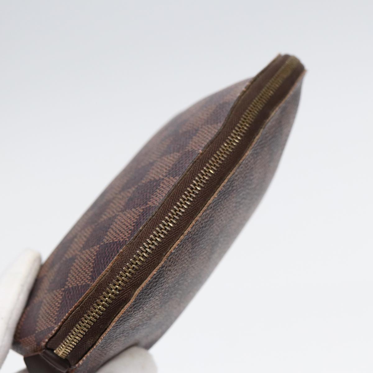 LOUIS VUITTON Damier Ebene Pochette Cosmetic PM Pouch N47516 LV 84632