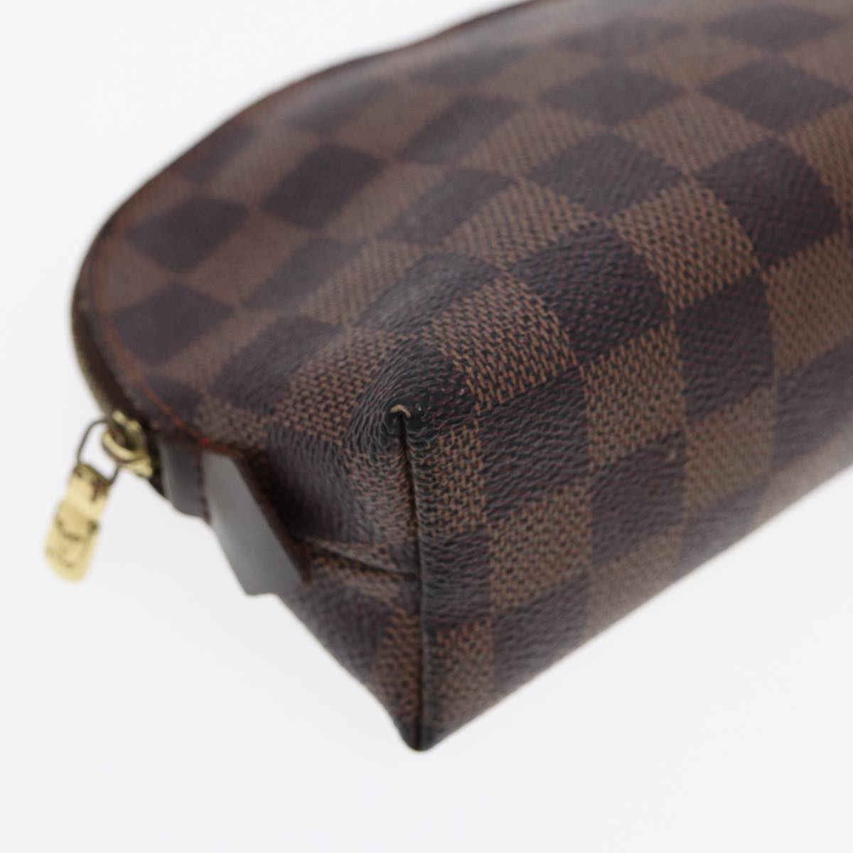 LOUIS VUITTON Damier Ebene Pochette Cosmetic PM Pouch N47516 LV 84632