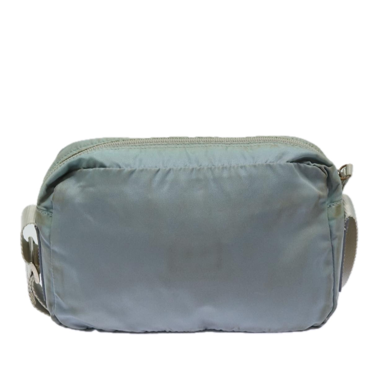 Luxury Prada Shoulder Bag Nylon Light Blue Silver  84645