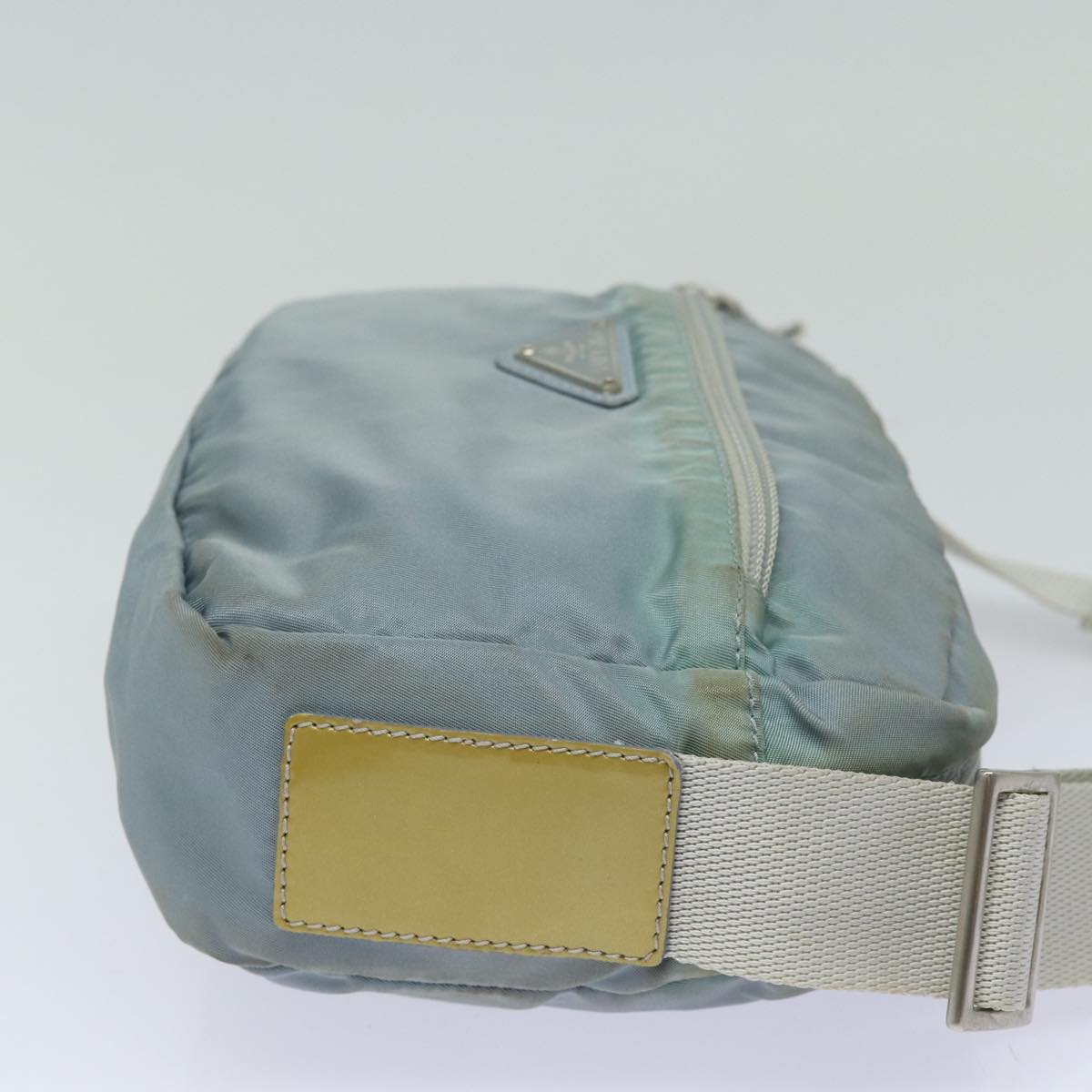 Luxury Prada Shoulder Bag Nylon Light Blue Silver  84645