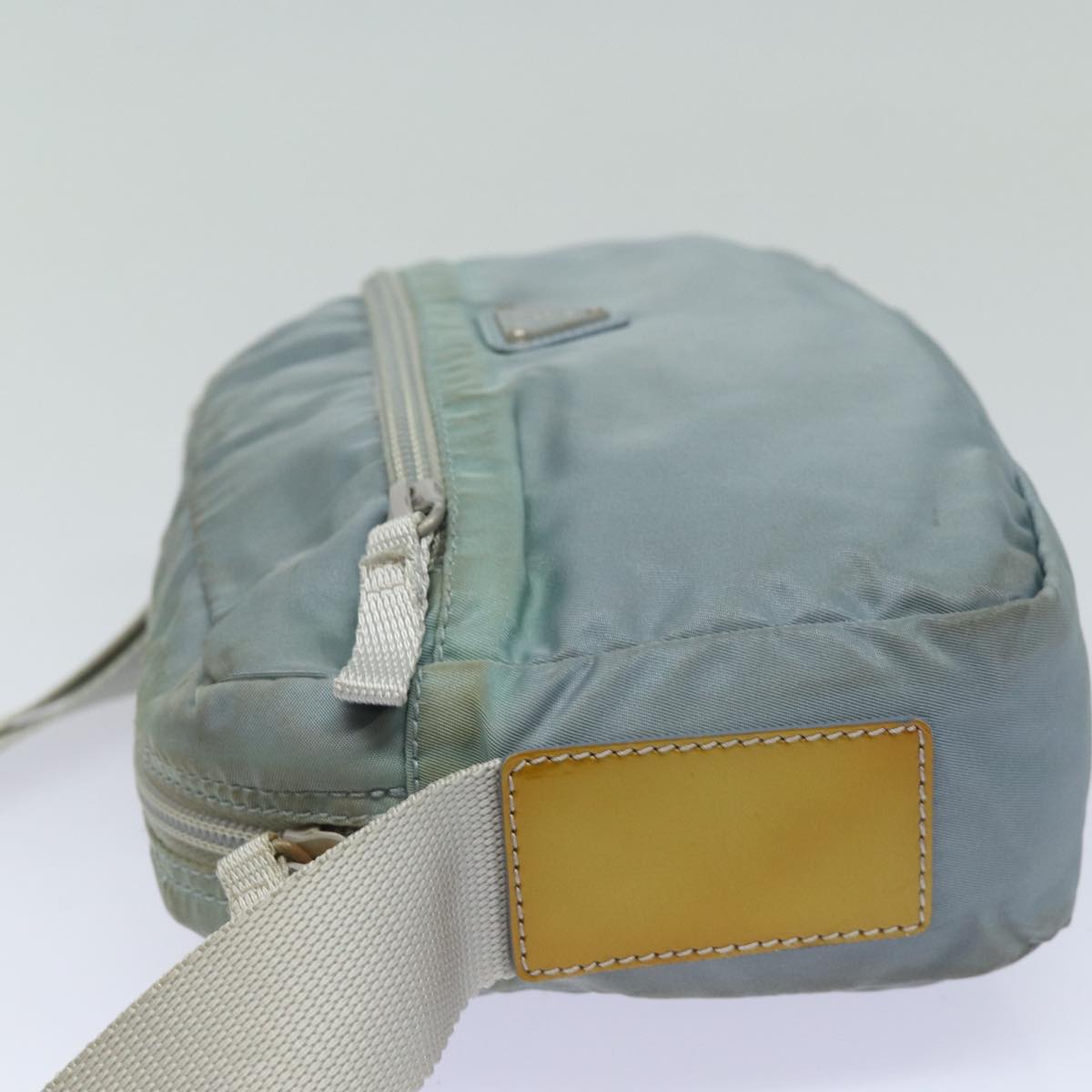 Luxury Prada Shoulder Bag Nylon Light Blue Silver  84645