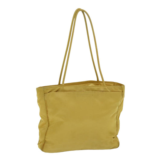 Luxury Prada Tote Bag Nylon Yellow Silver  84670