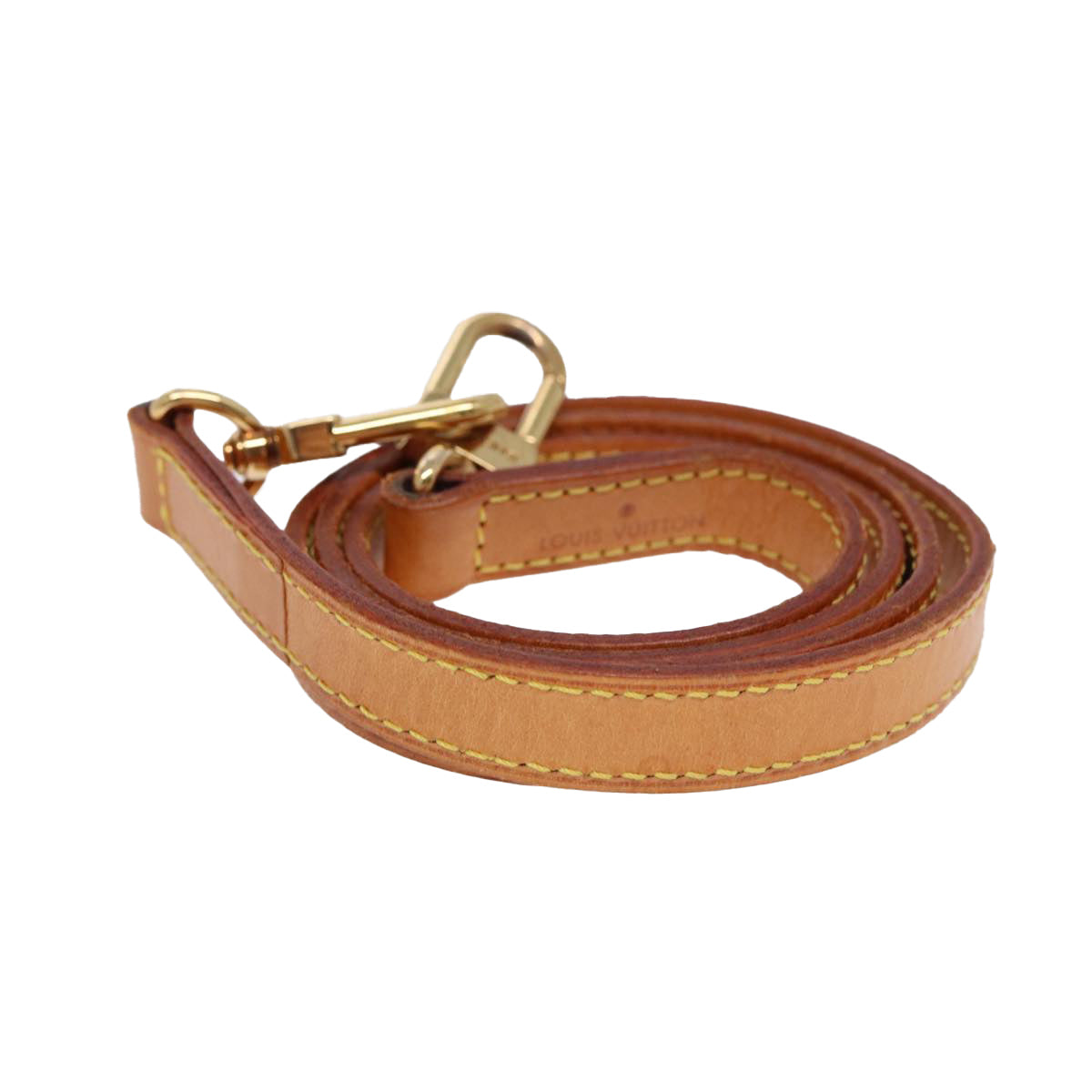 LOUIS VUITTON Shoulder Strap Leather 36.2"" Beige LV 84683