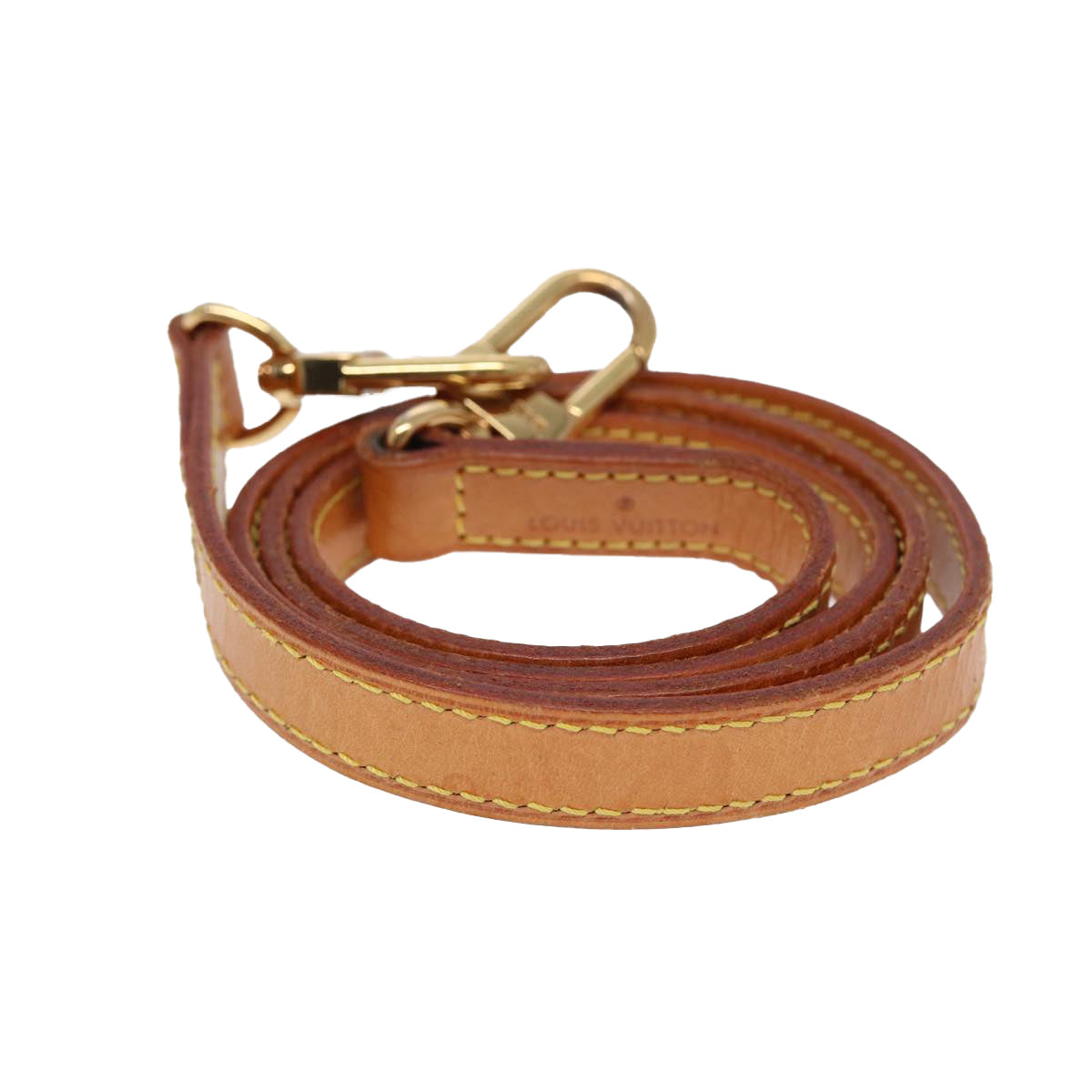 LOUIS VUITTON Shoulder Strap Leather 36.2"" Beige LV 84683
