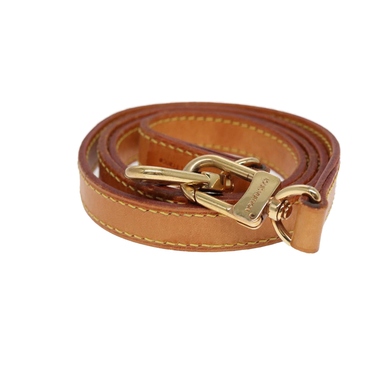 LOUIS VUITTON Shoulder Strap Leather 36.2"" Beige LV 84683